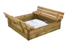 Sandlåda m/bänk 120 x 120 cm Nordic Play